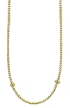 Lagos 18k Gold Caviar Bead Station Chain Necklace In Gold