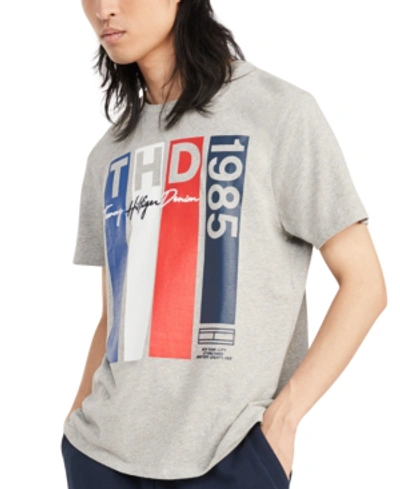 Tommy Hilfiger Denim Men's Vlad Logo Graphic T-shirt In Grey Heather B10