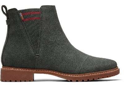 Toms Grüne Suede Cleo Stiefel Für Damen - Grösse 42.5