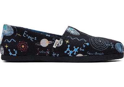 Toms Black Glow In The Dark Cosmic Wonder Women's Classics Ft. Ortholite Slip-on Shoes