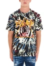 Dsquared2 Printed Tie Dye Cotton Jersey T-shirt In Multicolor