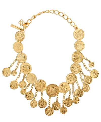 Oscar De La Renta Gold-tone Coin Necklace