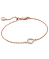 Monica Vinader Rose Gold Vermeil Riva Mini Diamond Kite Bracelet In Gold
