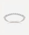 DINNY HALL WHITE GOLD SWEET PEA DIAMOND HALF ETERNITY RING,000635653