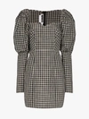 ROTATE BIRGER CHRISTENSEN ROTATE GINGHAM MINI DRESS,900407328014414067