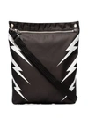 NEIL BARRETT TIGER BOLT ZIP BAG