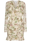 GIAMBATTISTA VALLI FLORAL PRINT DRAPED MINI DRESS