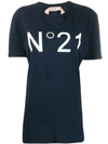 N°21 Nº21 LOGO印花T恤 - 蓝色