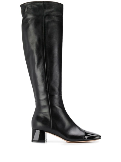 Gianvito Rossi Square Toe Over-the-knee Boots In Black