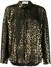 SAINT LAURENT SAINT LAURENT LEOPARD PRINT SHIRT - 黑色