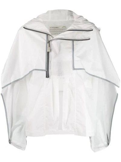 A-cold-wall* Hooded Cape Jacket - 白色 In White