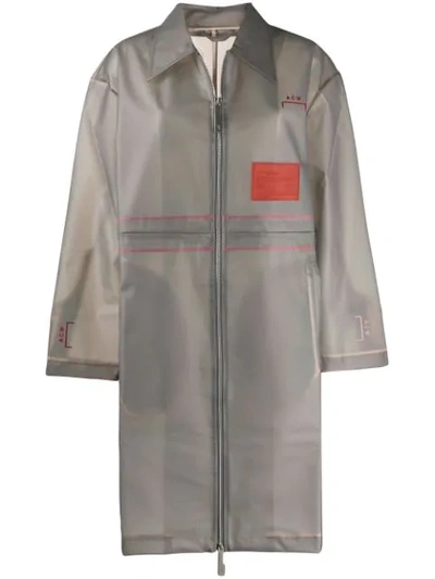 A-cold-wall* Sheer Mac Raincoat - 灰色 In Grey