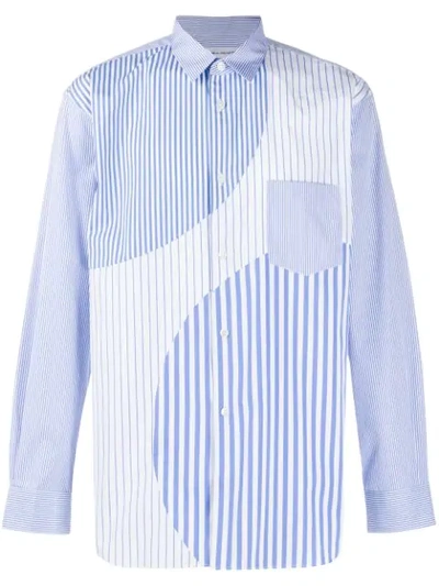 Comme Des Garçons Shirt Striped Button Shirt - 蓝色 In Blue