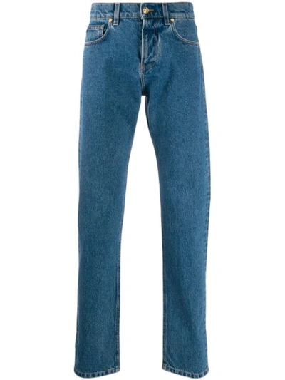 Versace Straight Leg Denim Jeans - 蓝色 In Blue