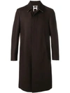 THOM BROWNE RELAXED BAL COLLAR OVERCOAT