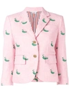 THOM BROWNE DUCK EMBROIDERED PINK SPORT COAT