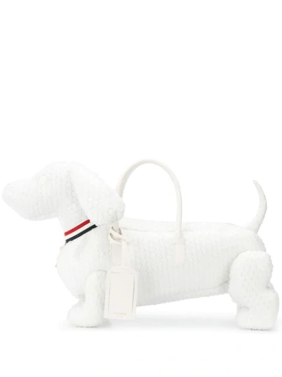 Thom Browne Hector The Dog Bubble Wrap Bag In White