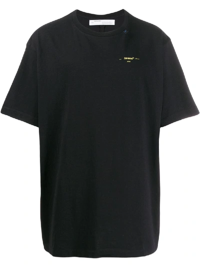 Off-white Men's Acrylic Arrows Slim Crewneck T-shirt In Black