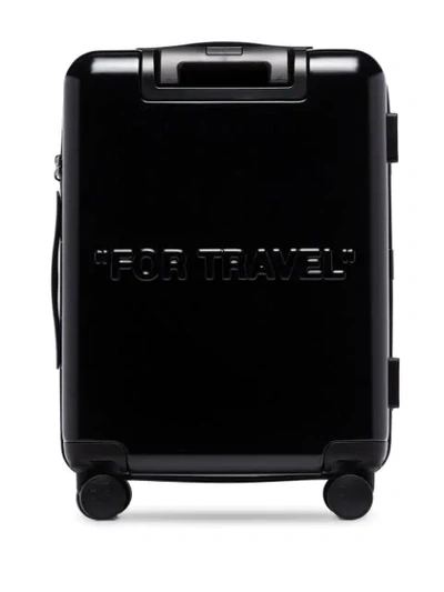 Off-white Debossed Arrows Travel Trolley Suitcase - Farfetch In 1010  Black Black