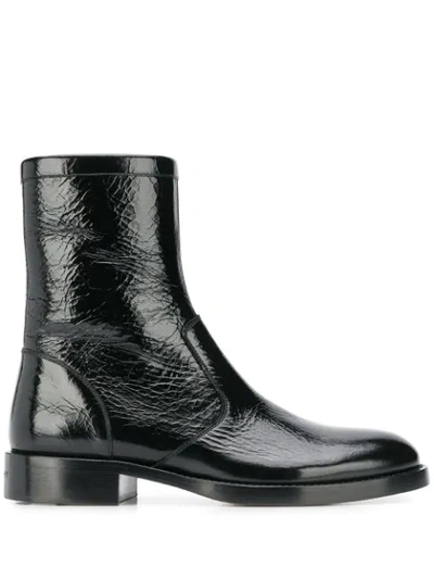 Givenchy Patent Leather Ankle Boots In Black