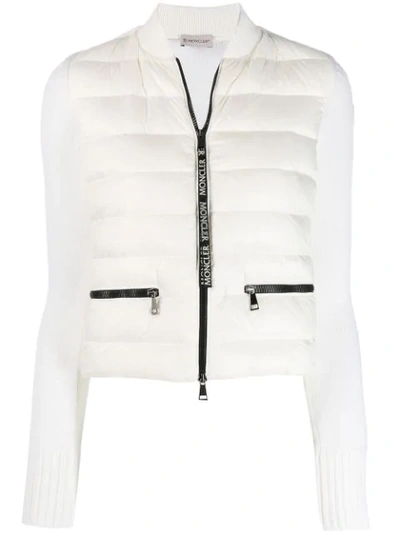 Moncler Cropped Padded Jacket In 034 White