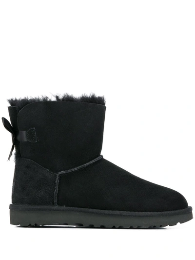 Ugg Mini Bailey Bow Boots In Black