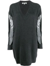 Mcq By Alexander Mcqueen Mesh Sleeve Dress In Black