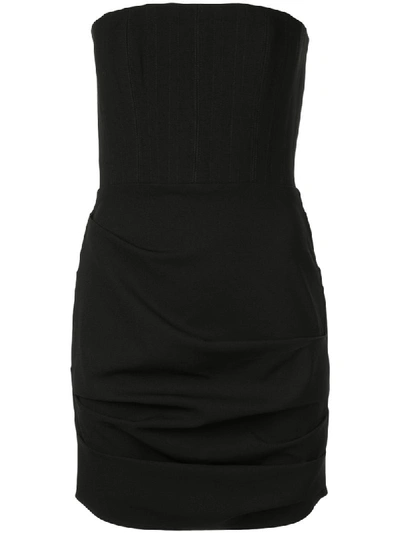 Alex Perry Strapless Mini Dress In Black