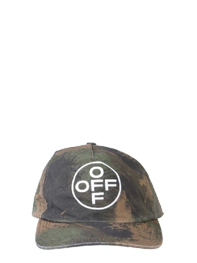 Off-white Baseball Cap In Green