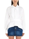 DSQUARED2 PEPLUM TUXEDO SHIRT,11043604