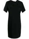 FENDI FENDI EMBROIDERED SHIFT DRESS - 黑色