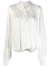 A.W.A.K.E. A.W.A.K.E. MODE 褶饰罩衫 - 白色