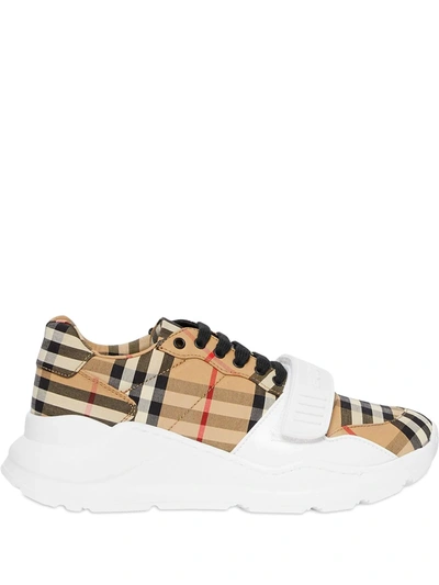 Burberry New Regis Check Sneaker In Multi