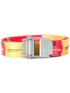 Off-white 3.5cm Red And Yellow 2.0 Industrial Logo-print Webbing Belt In Red