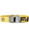 Off-white 2.0 Industrial Logo Print Belt - Gelb In Yellow