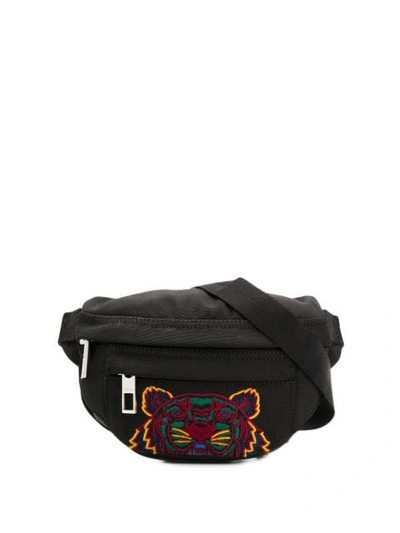 Kenzo Black Mini Canvas Tiger Bum Bag