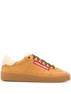 DSQUARED2 SHEARLING-TRIMMED SNEAKERS