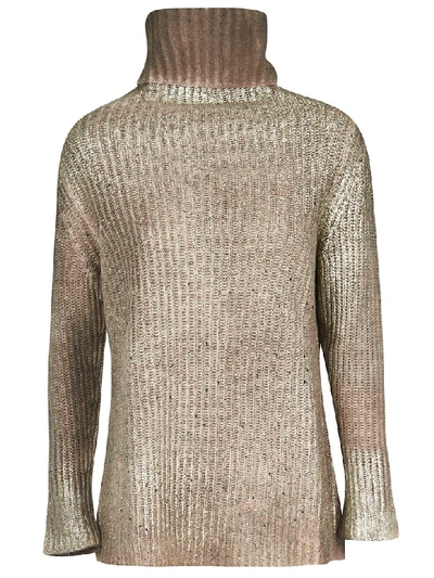 Avant Toi High Neck Jumper In Taupe