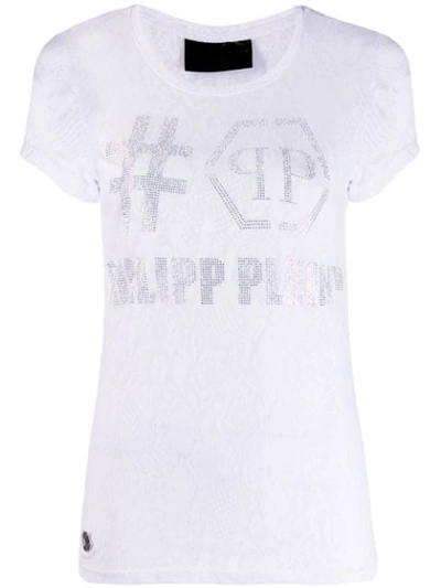 Philipp Plein Destroyed T-shirt In White