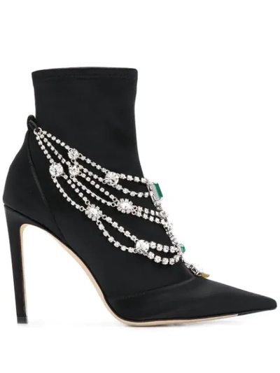 Jimmy Choo Lyja 100mm Ankle Boots - 黑色 In Black