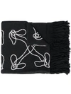 OFF-WHITE ABSTRACT ARROW KNIT SCARF