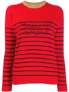 GIADA BENINCASA STRIPED 'PENSAMI SEMPRE' JUMPER