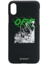 OFF-WHITE OFF-WHITE IPHONE X GRAPHIC PRINT CASE - 黑色