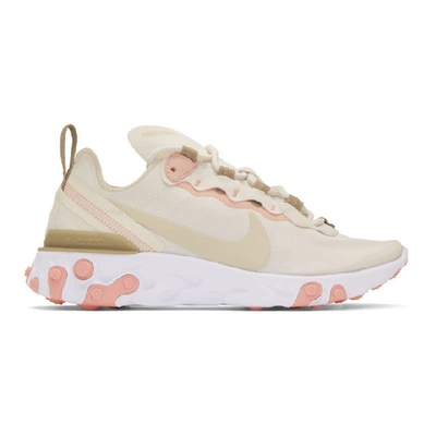 Nike React Element 55 Neoprene, Faux Leather And Mesh Trainers In Multicoloured
