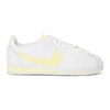 NIKE NIKE WHITE AND YELLOW CLASSIC CORTEZ SNEAKERS