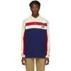 GUCCI GUCCI BLUE STARPATCH LONG SLEEVE POLO