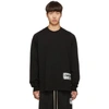 RICK OWENS BLACK PATCH CREWNECK jumper