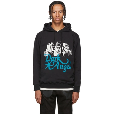 Nasaseasons Dark Angel Cotton Sweatshirt Hoodie In Black