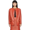 GUCCI GUCCI RED LEATHER JACKET