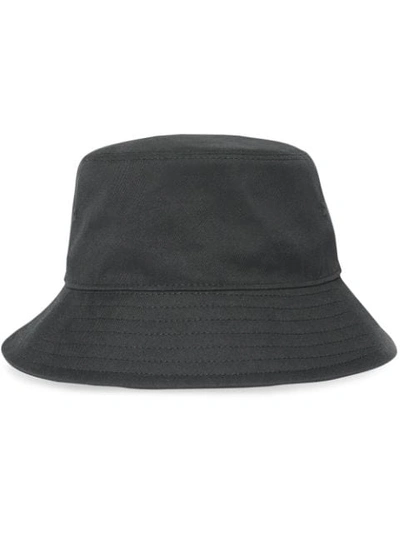 Burberry Logo细节斜纹布渔夫帽 In Black
